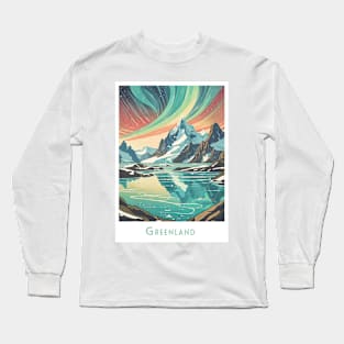 Travel Retro Vintage - Enchanted Greenland Long Sleeve T-Shirt